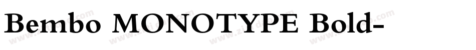 Bembo MONOTYPE Bold字体转换